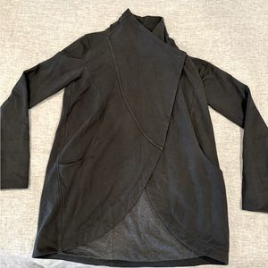 Lululemon Sweatshirt Snap Front Cross Wrap High Low Jacket Size 6